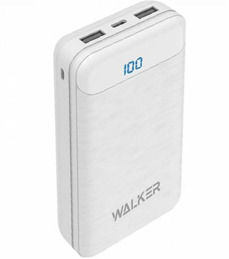 Зарядка портативная Power Bank WALKER WB-525 20000mAh 2USB/ TYPE-C/ microUSB дисплей