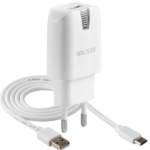 СЗУ WALKER WH-11 1 USB 2.1A  TYPE-C белый