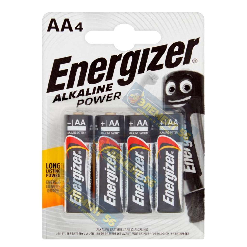 ENERGIZER ALKALINE POVER LR6, AA, MN1500, А316 4BL (4) (96) 29