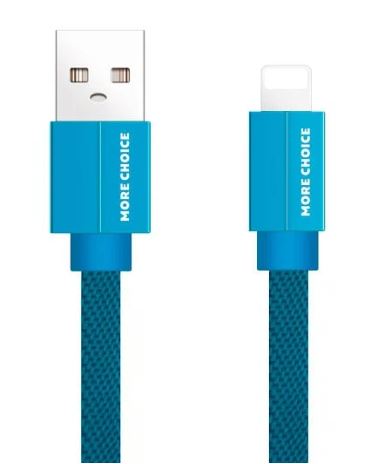 Кабель MORE CHOICE USB (K20i) для Apple 8pin (1м) голубой