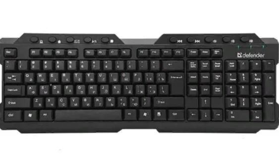 Клавиатура DEFENDER HB-195 ELEMENT беспроводная черная мультимед.