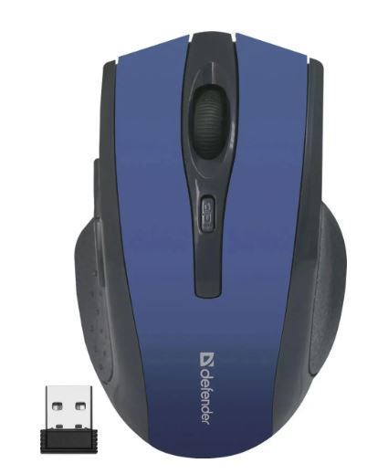 Мышь DEFENDER беспроводная ACCURA MM-665  6 кнопок синий