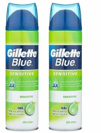 GILLETTE Blue Гель для бритья (чувствит. кожа) 200мл