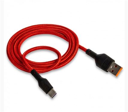 Кабель XO NB-055 Type-C(M) - USB (M) 1м 5A  красный