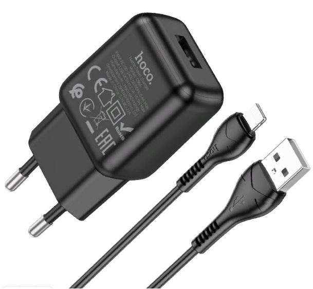СЗУ Hoco C96A 1 USB  (Apple 8-pin) 2.1A черный
