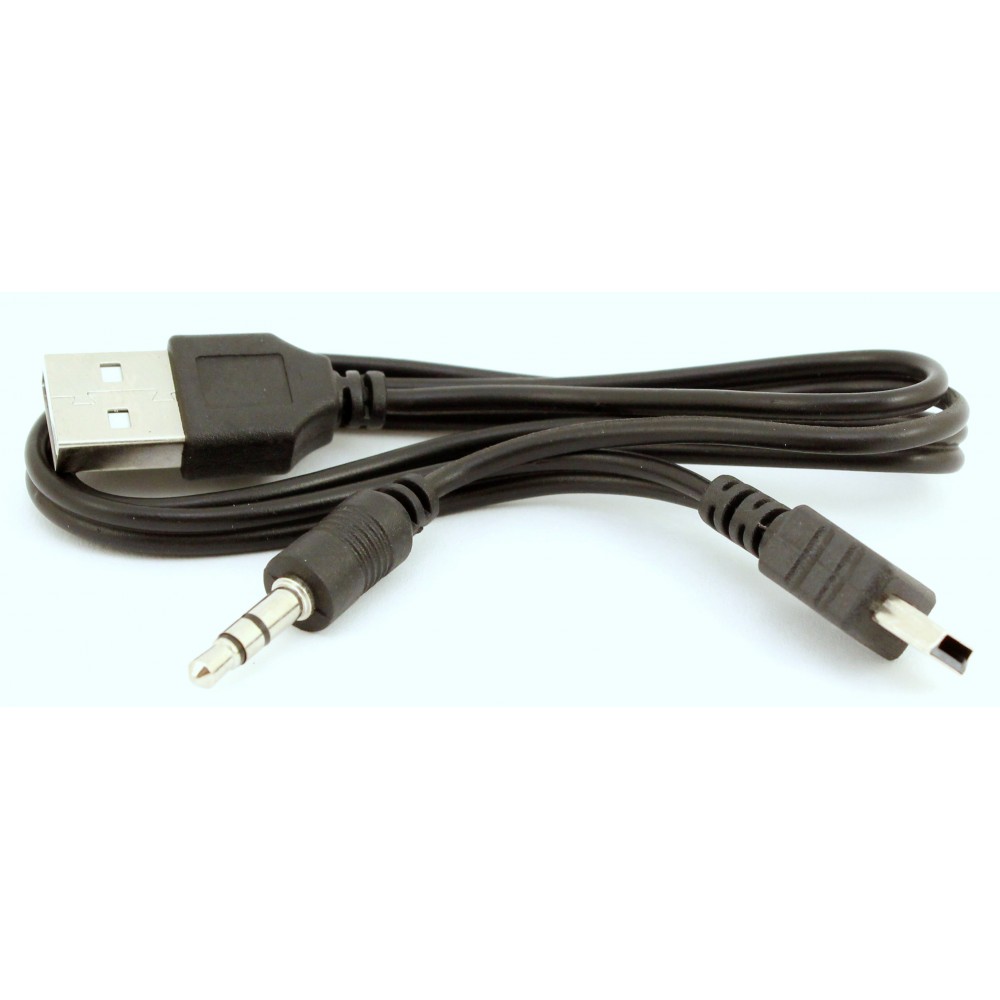 Кабель USB Орбита BS-3046 (штекер USB – mini USB. джек 3,5) 0,5м