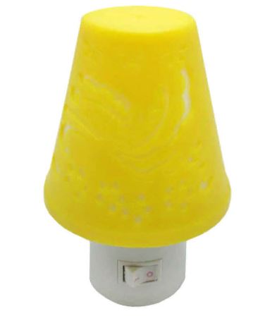 Ночник с выключателем"Светильник желтый" NL-192 4LED 220V, 0,5W Camelion