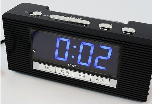 Часы настольные+радио VST-740/5 (ярко-синий) 1 сорт