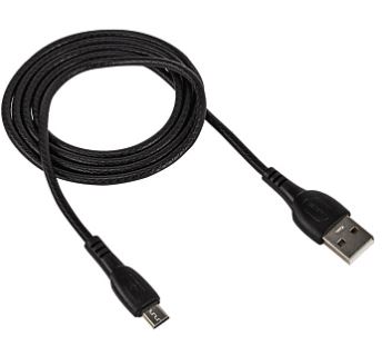 Кабель WALKER C325 microUSB - USB (M) 1м 2.4A черный