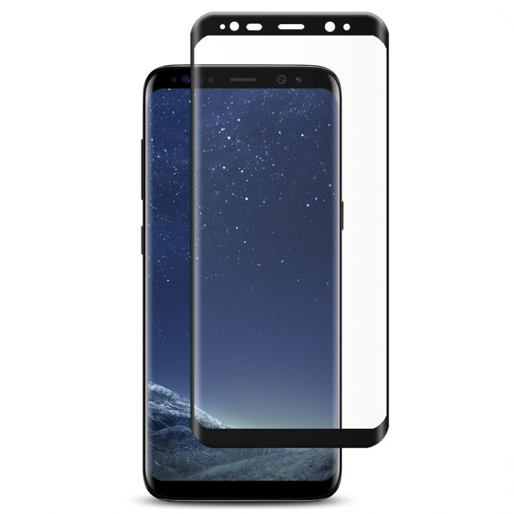 Защитное стекло для Samsung Galaxy A9 2018, черн.техпак  5D