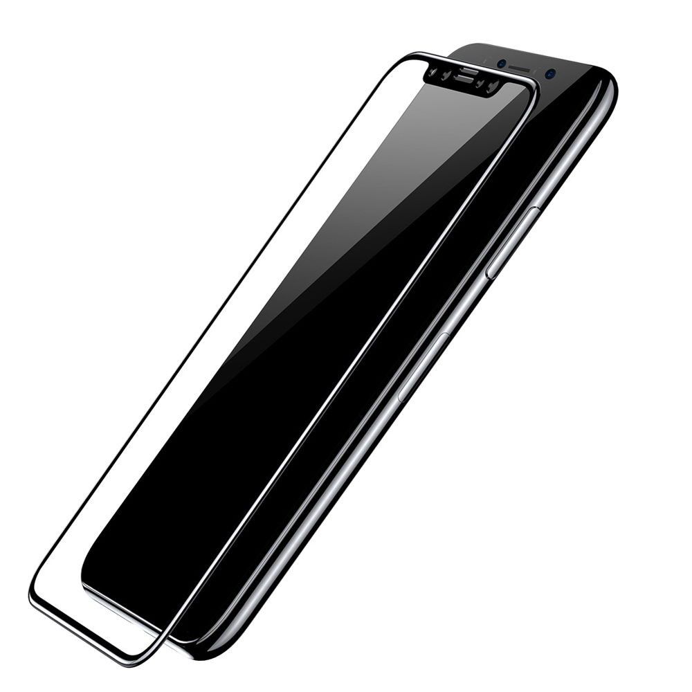 Защитное стекло для Iphone X/XS черный техпак  5D