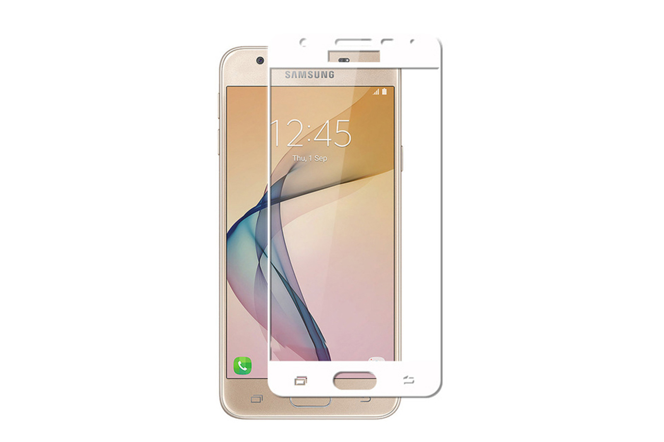 Защитное стекло для Samsung Galaxy J2 Prime белый техпак  5D