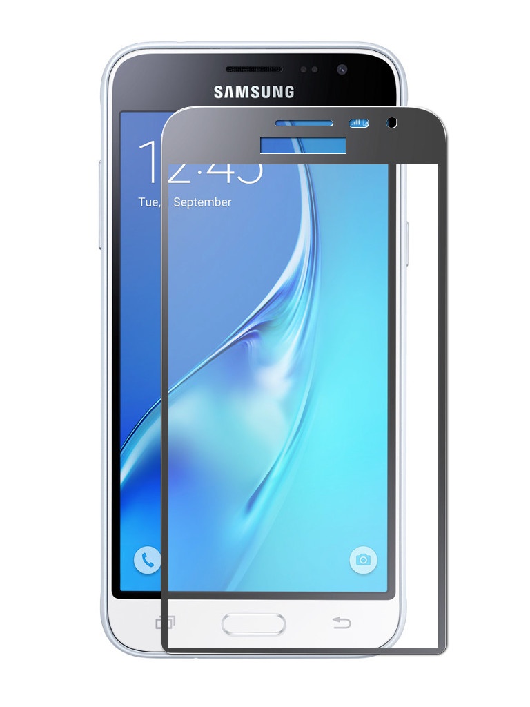 Защитное стекло для Samsung Galaxy J3 PRO черный техпак  5D