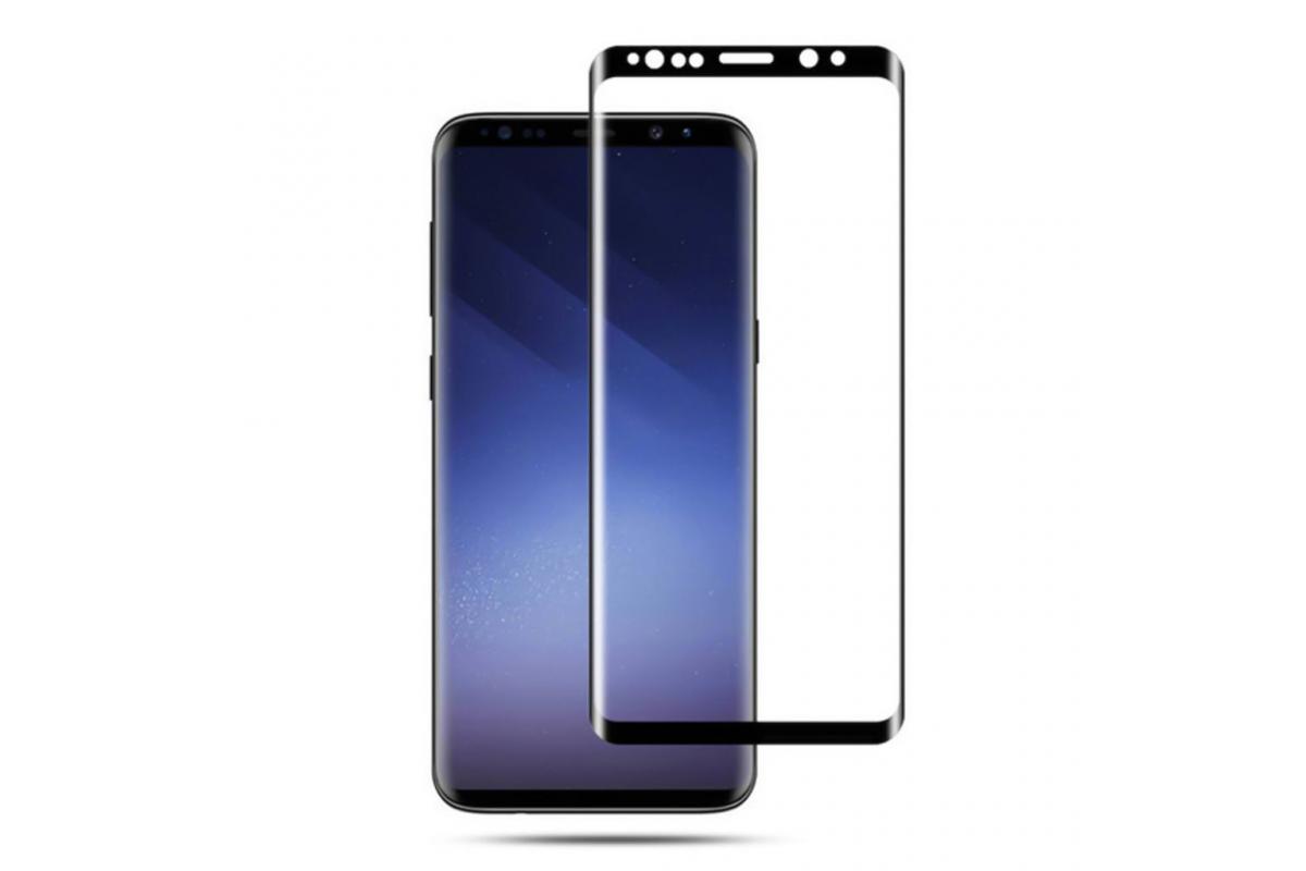 Защитное стекло для Samsung Galaxy NOTE 9 черный техпак  5D