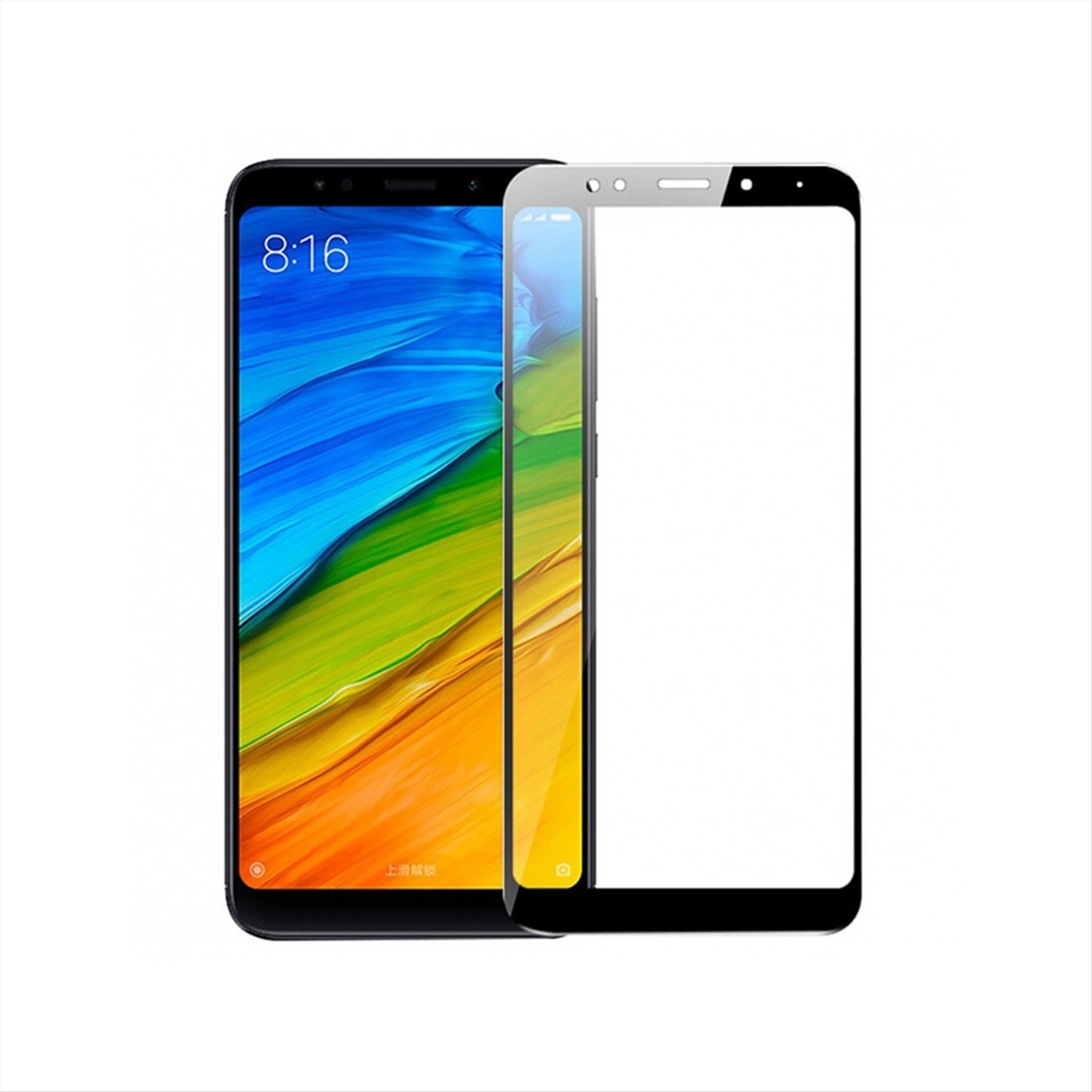 Защитное стекло для Xiaomi MI MIX 2S черный техпак  5D