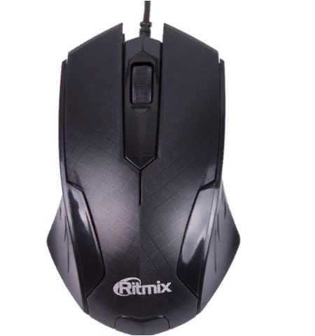 Мышь RITMIX ROM-303 оптическая черная 3 кнопки USB 2.0