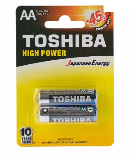 TOSHIBA HIGH POWER ALKALINE LR6, AA, MN1500, А316 2BL  31