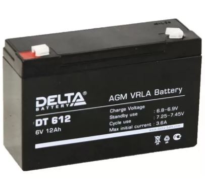 Аккумулятор DELTA DT 612 6V 12Ah свинцово-кисллот.