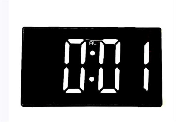 DS-3699L/6 Часы настольные зеркальные  дата+темпер. (белый)