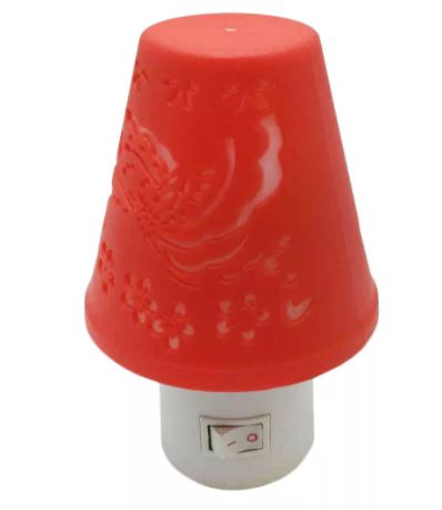 Ночник с выключателем"Светильник красный" NL-193 4LED 220V, 0,5W Camelion