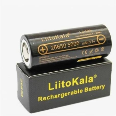 Аккумулятор LIITOKALA 26650 (5000 mAh 3.7V) высокотоковый LiCoO2, NCR Li-lon Lii-26A