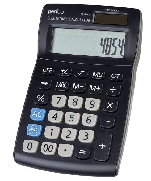 Калькулятор PERFEO PF-B4854 карманный 12-разряд. черный