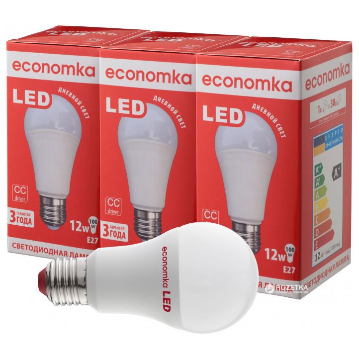 Лампа ЭКОНОМКА LED 7Вт A60 классик/алюминий E27 3000K (теплый свет)