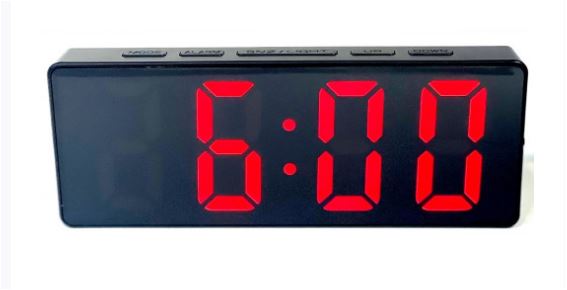КОСМОС DX022/1 Часы настольные дата+температура (красный)