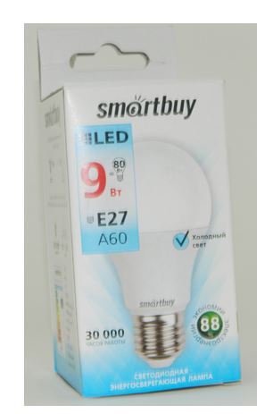 Лампа Smart Buy Светодиодная A60 9w 4000/E27 "ГРУША"