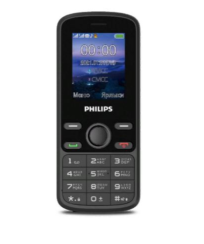 Телефон PHILIPS E111 Xenium 32Mb GSM900/1800, черный