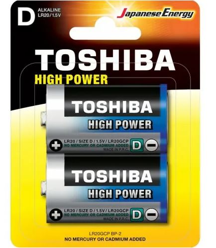 TOSHIBA HIGH POWER LR20, 373, 13D, D 2BL (2) (20) 26