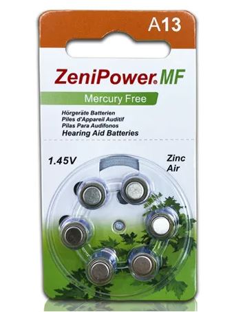 ZENIPOWER MF ZA13 6BL 1.45V (PR48,AC13,DA13) для слуховых аппаратов