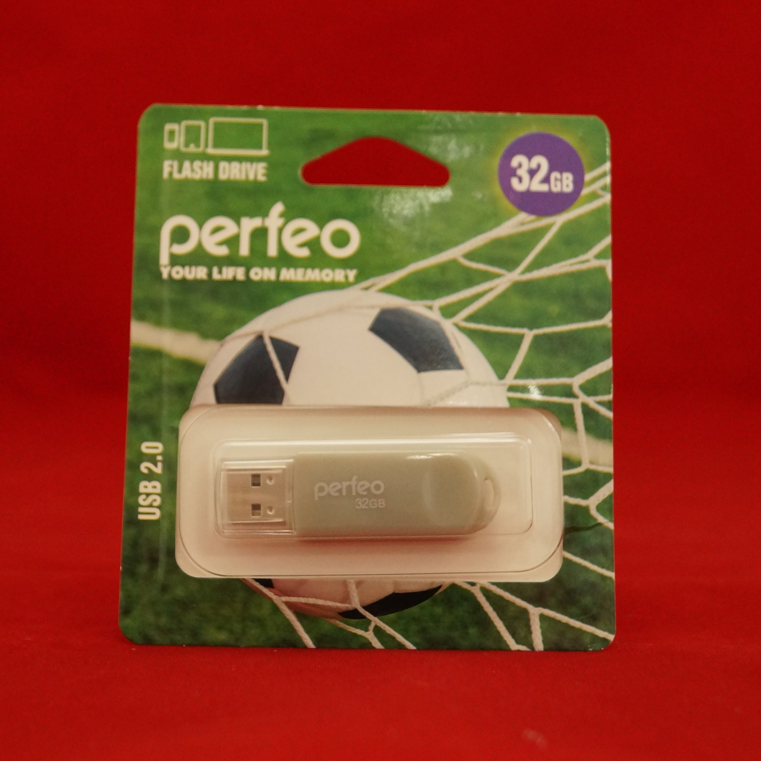 Флеш-карта PERFEO 32GB C03 серая с колпачком USB 2.0 PF-C03GR032