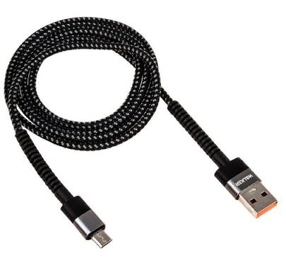 Кабель WALKER C535 microUSB - USB (M) 1м 3.1A