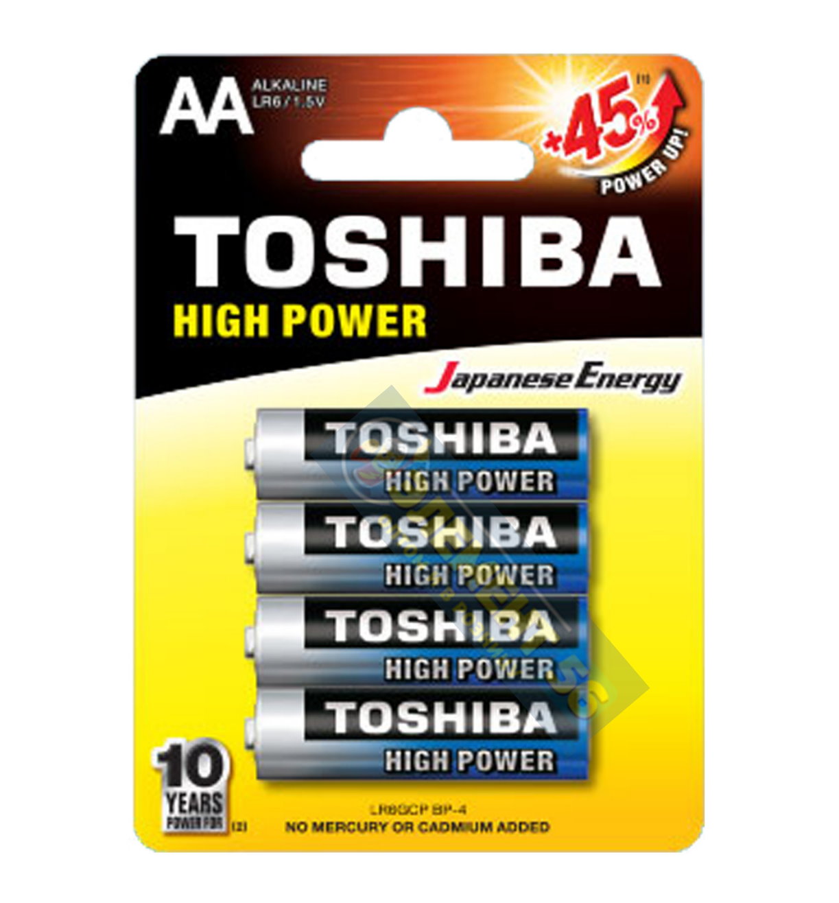 TOSHIBA HIGH POWER ALKALINE LR6, AA, MN1500, А316 4BL (4) (48) 31