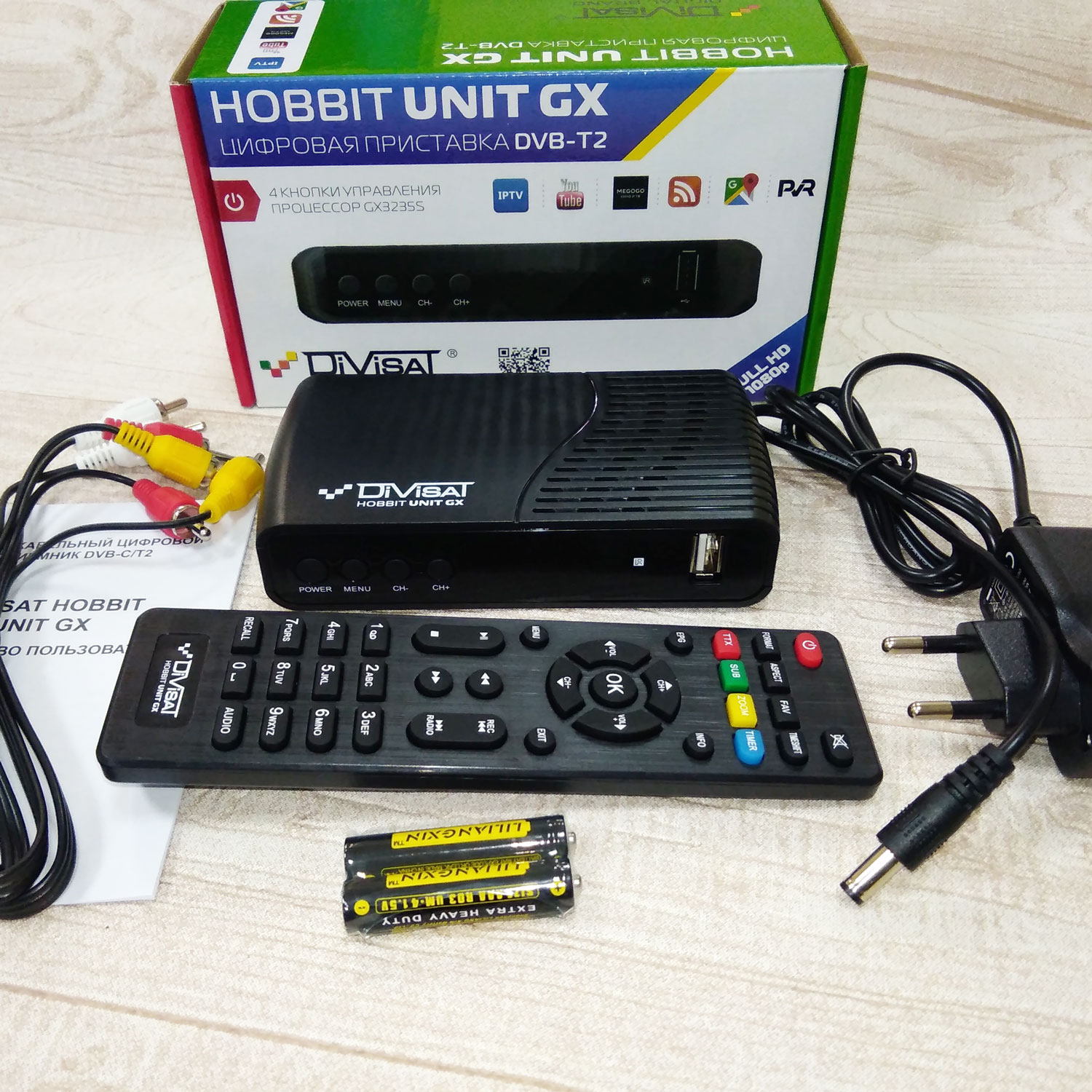 Цифровой эфирный приемник HOBBIT UNIT DVS-2203 GX DVB-T/T2/C
