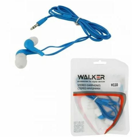 Наушники WALKER H110 гарнитура канального типа синий