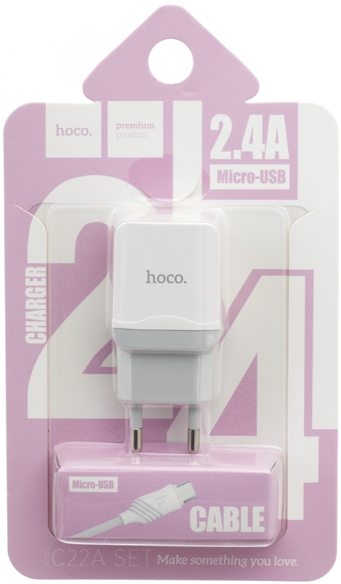 СЗУ 2,4А USB Hoco C22 (Lightning)