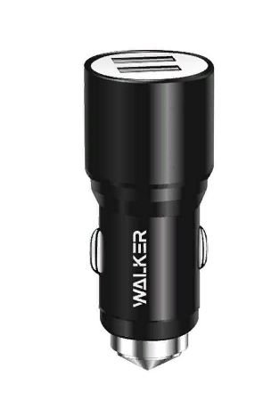 АЗУ 2 USB 2.4A WALKER WCR-21 черный