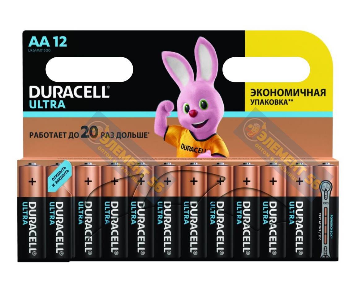 DURACELL ULTRA LR6, AA, MN1500, А316 12BL (12) (144)