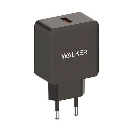 СЗУ WALKER WH-25 1 USB 3.0A TYPE-C QC3.0 быстрая зарядка черный