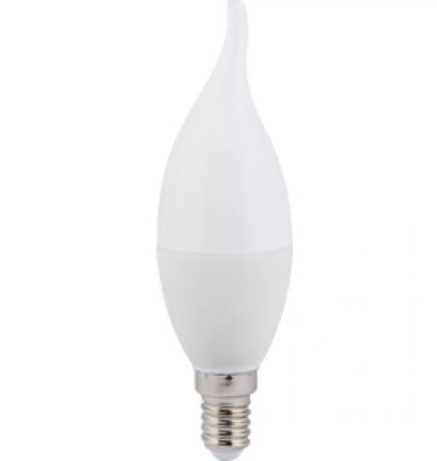 Лампа SUPRA Светодиодная+lдиммер C37 8w 4000/E14 "СВЕЧА на ветру" холодный