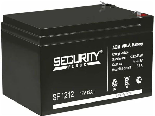 Аккумулятор SECURITY FORCE SF 1212 12V 1.2Ah свинцово-кисллот.