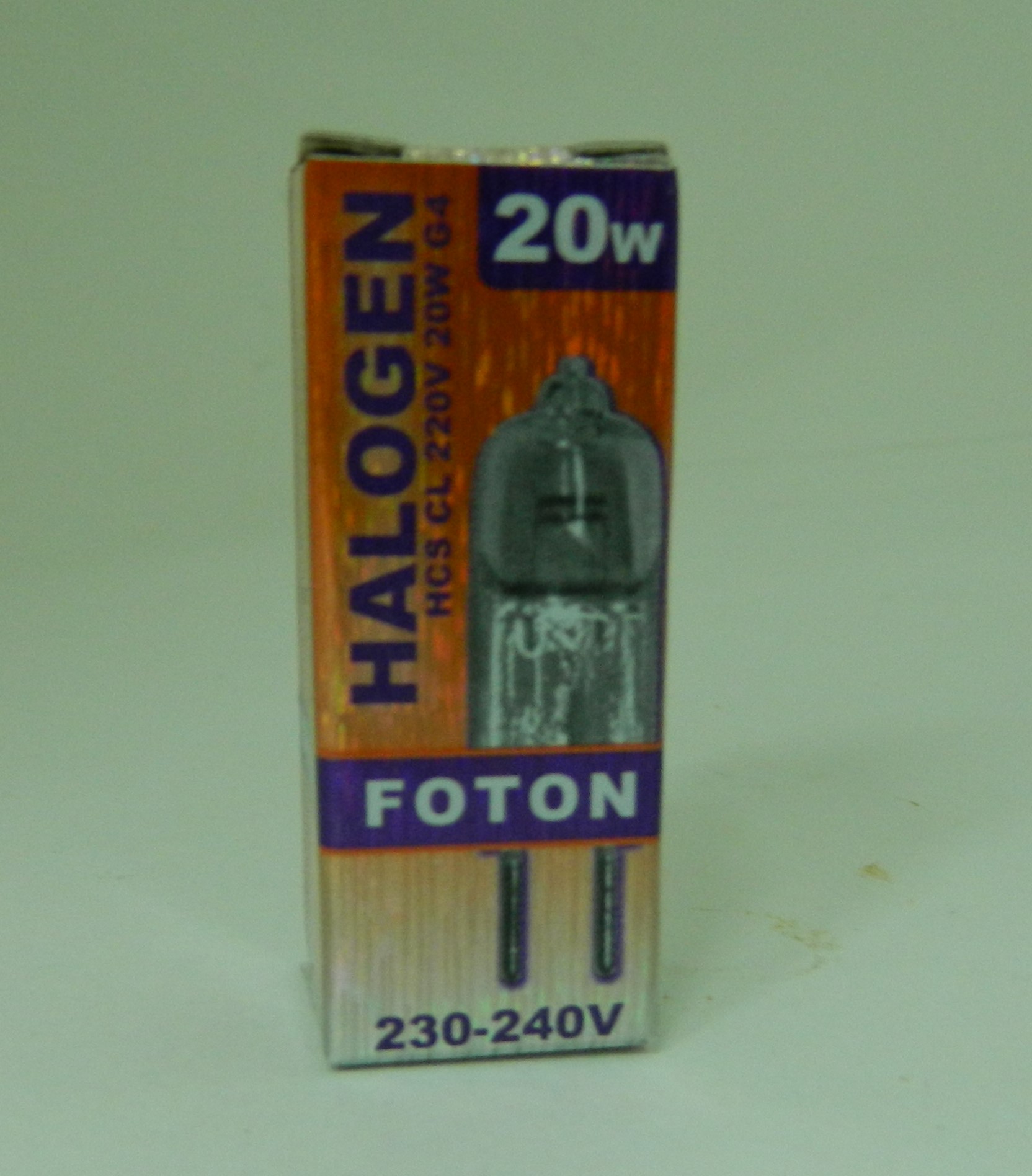 Лампа галоген.JC 220V 20W g4 CL ФОТОН (10/100шт)