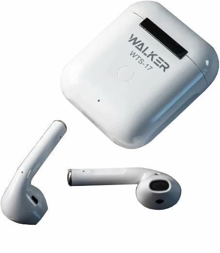 Наушники WALKER WTS-17 Bluetooth белая TWS + зарядная станция