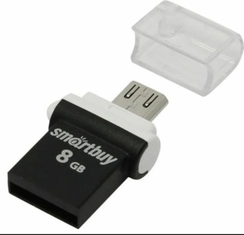 Флеш-карта SMART BUY 8GB POKO OTG черная USB+microUSB