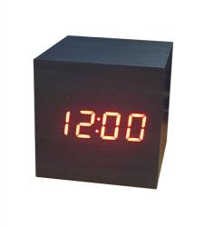 Часы (деревянные)+дата+температура VST-869/1 (красный)