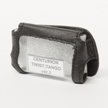 Чехол на сигнализацию CETURION TWIST V.3, TANGO V.3 кобура на подложке с кнопкой, кожа черн
