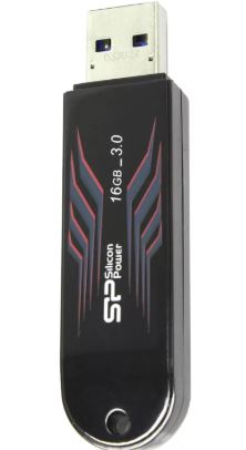 Флеш-карта SILICON POWER 16GB B10 SP016GBUF3B10V1B USB3.0 меняет цвет
