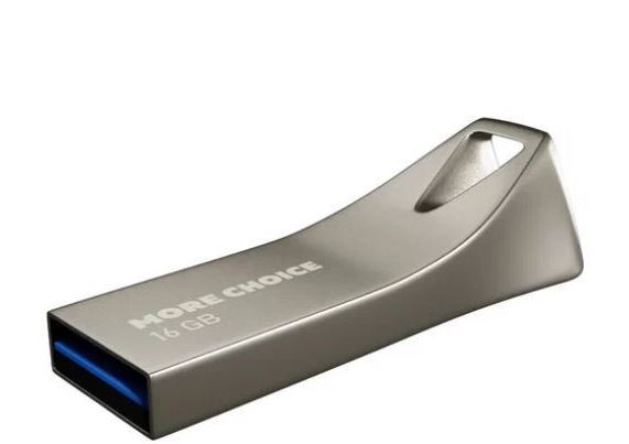 Флеш-карта MORE CHOICE 16GB USB 3,0 MF16m метал сереб